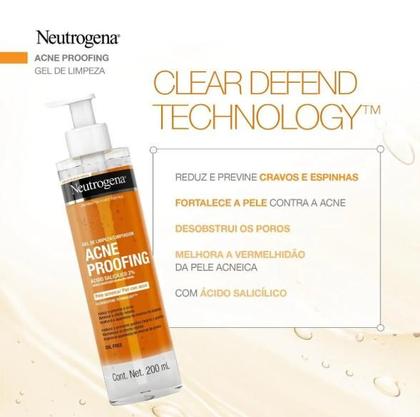 Imagem de Gel de Limpeza Neutrogena Acne Proofing com 200ml