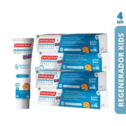 Imagem de Gel Dental Infantil Regenerador Sensitive Kids  50g  DentalClean  4 unidades