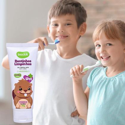 Imagem de Gel Dental Infantil Uva c/ Fluor 70gr Bioclub