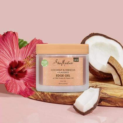 Imagem de Gel Edge Control SheaMoisture Linhaça e Coco Hibiscus 100mL