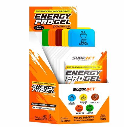 Imagem de GEL ENERGÉTICO ENERGY PRO GEL SUDRACT - 10 sachês de 30g cada - SABORES