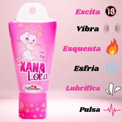 Imagem de Gel Excitante Vibrações Xana Loka Gel 15G - Hot Flowers