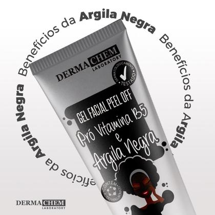 Imagem de Gel Facial Peel Off Pro Vit B5 e Argila Negra - DermaChem