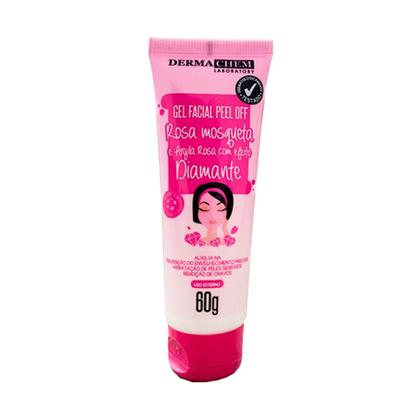 Imagem de Gel Facial Peel Off Rosa Mosqueta Argila Rosa Dermachem Efeito Diamante 60g