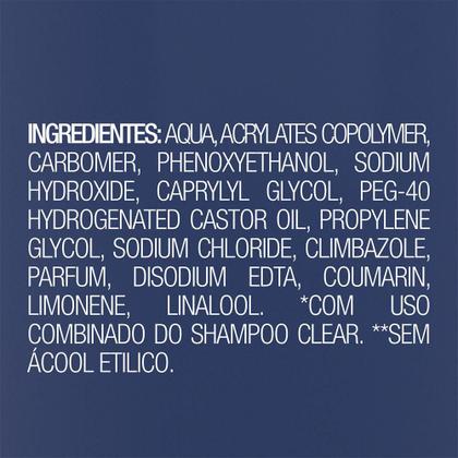 Imagem de Gel Fixador Clear Men Ação Prolongada Controle de Caspa 300g