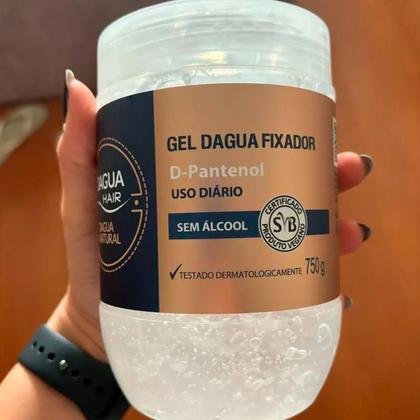 Imagem de Gel Fixador Dagua Natural Hair com Provitamina B5 D-Pantenol Sem Álcool Uso Diário Testado Dermatologicamente 750g
