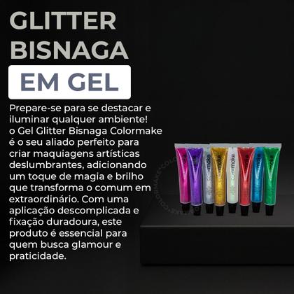 Imagem de Gel Glitter Bisnaga Para Corpo e Cabelo 30g Maquiagem Artística Colormake