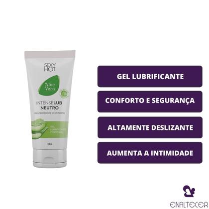 Imagem de Gel INTENSELUB Aloe Vera Lubrificante Neutro Sexy Hot 60g