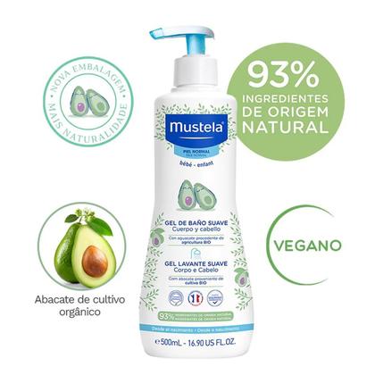 Imagem de Gel Lavante Suave Mustela Bebê Corpo e Cabelo 500ml