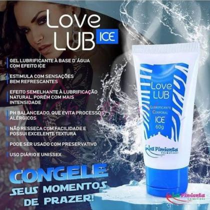 Imagem de Gel Lubrificante Íntimo Anal Vaginal Love Lub Ice Efeito Gelado