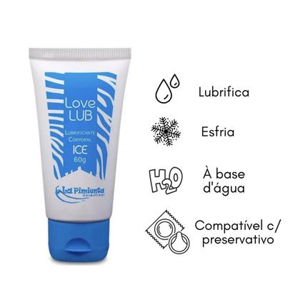 Imagem de Gel Lubrificante Íntimo Anal Vaginal Love Lub Ice Efeito Gelado