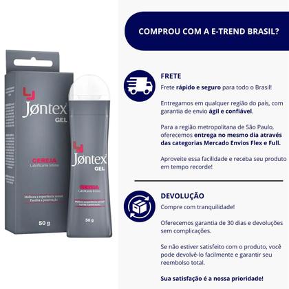 Imagem de Gel Lubrificante Íntimo Jontex Cereja 3 em 1 50g Comestível, Aromático e Compatível com Preservativo