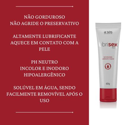 Imagem de Gel Lubrificante Lubrisex Hot Vermelho A Base Agua 60g