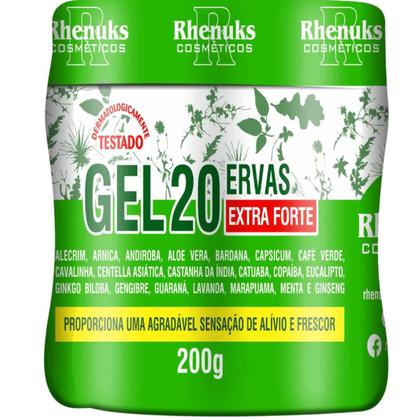 Imagem de Gel Massageador Rhenuks 20 Ervas Extra Forte Pote 200g