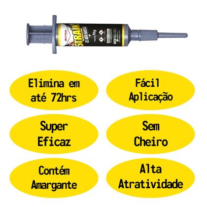 Imagem de Gel Mata Baratas Straik Isca Atrativa Eficaz Seringa 10g