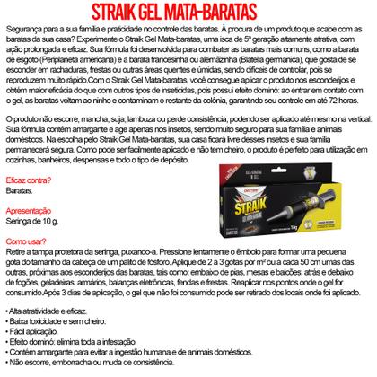 Imagem de Gel Mata Baratas Straik Isca Atrativa Eficaz Seringa 10g
