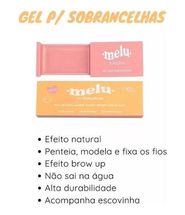 Imagem de Gel Modelador De Sobrancelha Melu Pasta Cera Efeito Natural