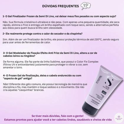 Imagem de Gel Modelador Fixador Alfaparf Semi Di Lino Frozen 150ml - Extra Forte