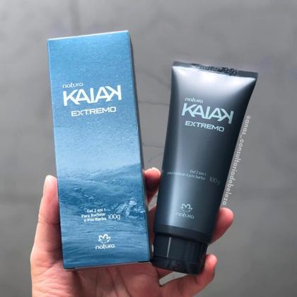 Imagem de Gel Multibarba Kaiak Extremo Natura 100g  Barbear Preciso, Pele Calma e Frescor Aromático