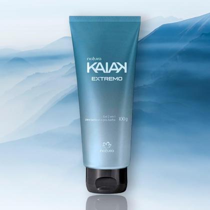 Imagem de Gel Multibarba Kaiak Extremo Natura 100g  Barbear Preciso, Pele Calma e Frescor Aromático
