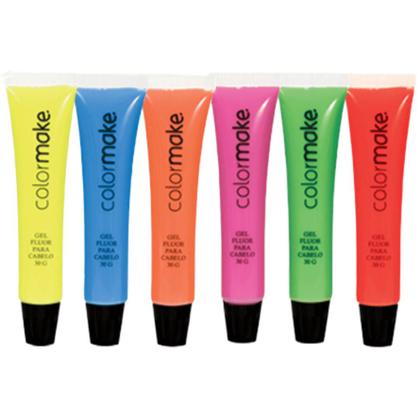 Imagem de Gel Neon para Rosto Corpo Cabelo Amarelo Balada - 30g