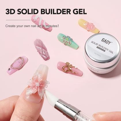 Imagem de Gel para Unhas GAOY Transparente 3D Esculpido Sólido 15g