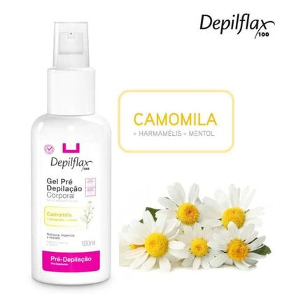 Imagem de Gel pré depilação corporal depilflax camomila 100ml