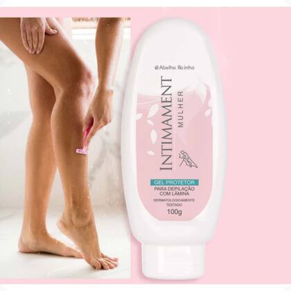 Imagem de Gel Protetor Para Depilação Com Lâmina Reduz Irritação 100g Intimament Abelha Rainha REF 2379