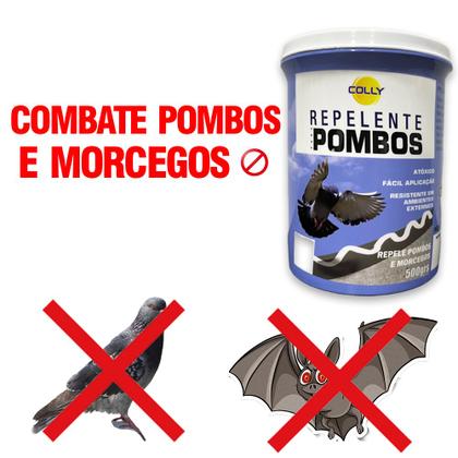 Imagem de Gel Repelente Pombo Morcego 500g Colly Espanta Repele  Pombos  Morcegos  Inibe Pouso  Uso Externo