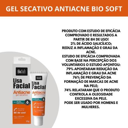 Imagem de Gel Secativo Antiacne Bio Soft - Ácido Salicílico 2% Redução de Espinhas