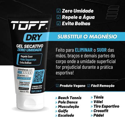 Imagem de Gel Secativo para Mãos Anti Suor para Esportes Toff Dry 60g