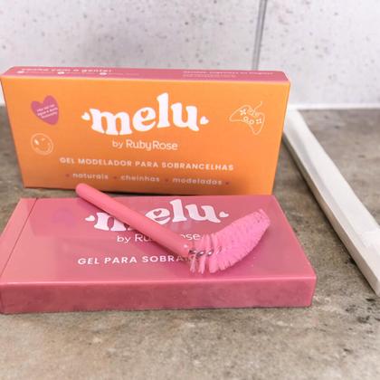 Imagem de Gel Sobrancelhas Modelador Incolor C/ Escovinha Melu