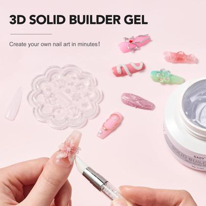 Imagem de Gel Solid Builder GAOY 60g para unhas 3D Sculpting Clear
