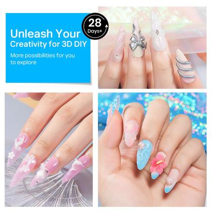 Imagem de Gel Solid Builder MIZHSE Clear 60 ml com kit de moldagem para unhas 60 g