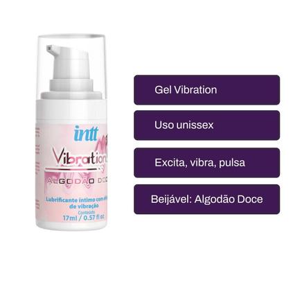 Imagem de Gel Vibration Beijavel Power Forte Algodão Doce Intt 17ml