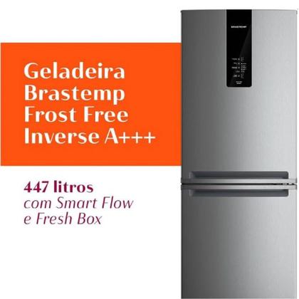 Imagem de Geladeira 2 Portas 447 Litros Frost Free Inverse BRE57FK Brastemp