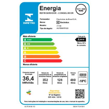 Imagem de Geladeira 2 Portas Electrolux Frost Free Inverter 480 Litros Efficient - IT70S