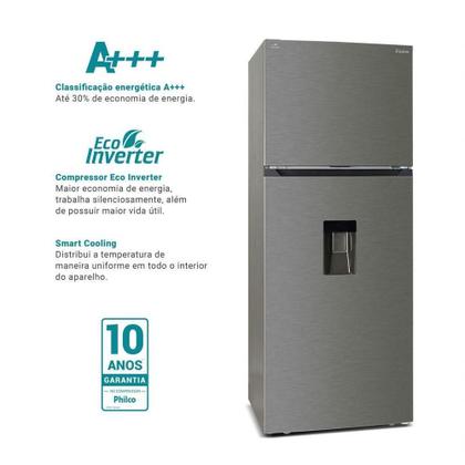 Imagem de Geladeira 413L Philco Eco Inverter Duplex Inox PRF501TI 110V