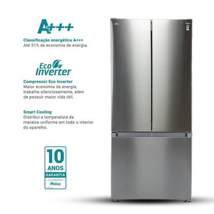 Imagem de Geladeira 523L Philco Eco Inverter French Door Inox PRF53A 110V