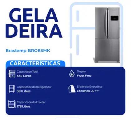 Imagem de Geladeira 559L 3 Portas Frost Free Multidoor BRO85MKANA Brastemp