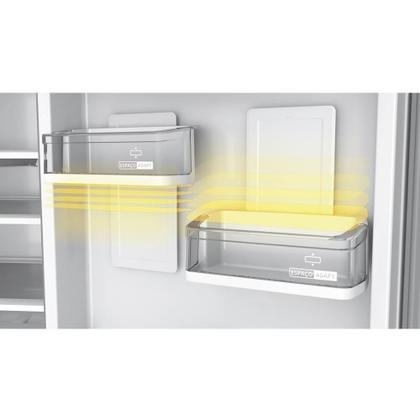 Imagem de Geladeira Brastemp 400 Litros Frost Free Duplex Com Freezer Control Inox BRM54JKBNA - 220V
