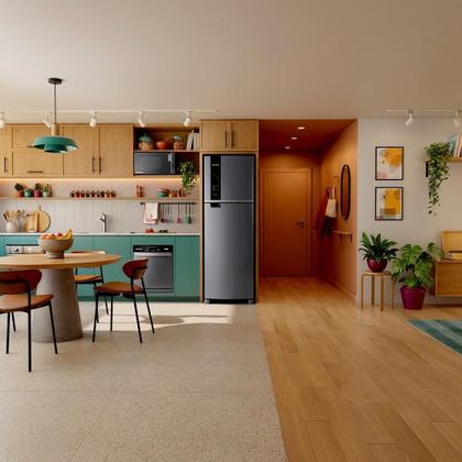 Imagem de Geladeira Brastemp 415 Litros Frost Free Duplex Inox BRM52MK 127V