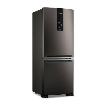 Imagem de Geladeira Brastemp 447 Litros Frost Free Inverse com Smart Flow e Fresh Box Black Inox BRE57FE - 127V