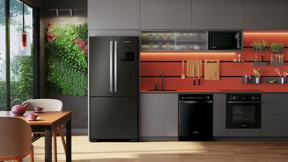 Imagem de Geladeira Brastemp Eclipse Collection Frost Free French Door Inverter A+++ 554 Litros Cor Black Inox - BRO85AE