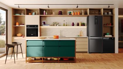 Imagem de Geladeira Brastemp Eclipse Collection Frost Free Inverse A+++ 461 Litros Cor Black Inox com Tecnologia Inverter e Freeze Control Advanced - BRE59FE