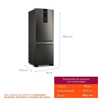 Imagem de Geladeira Brastemp Eclipse Collection Frost Free Inverse A 479 litros cor Black Inox Outlet BRE58FEAS2_WOTIMO_JA6837967 110V _OUT