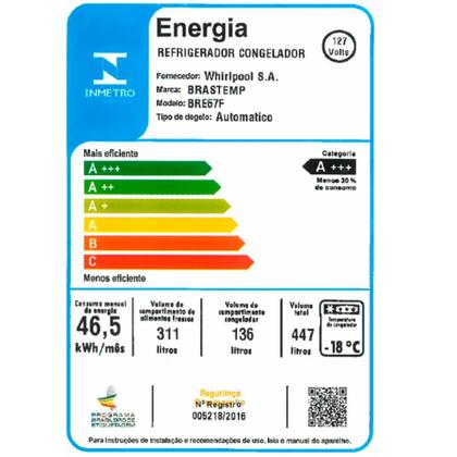 Imagem de Geladeira Brastemp Eclipse Duplex Smart Flow 447 Litros Inverse Preta 110V BRE57FEANA