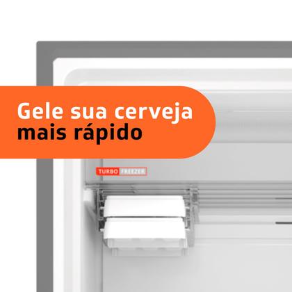 Geladeira Brastemp Frost Free Duplex 375L Inox com - Compartimento Extrafrio Fresh Zone BRM44HK Imagem de Geladeira Brastemp Frost Free Duplex 375L Inox com