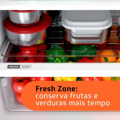 Geladeira Brastemp Frost Free Duplex 375L Inox com - Compartimento Extrafrio Fresh Zone BRM44HK Imagem de Geladeira Brastemp Frost Free Duplex 375L Inox com