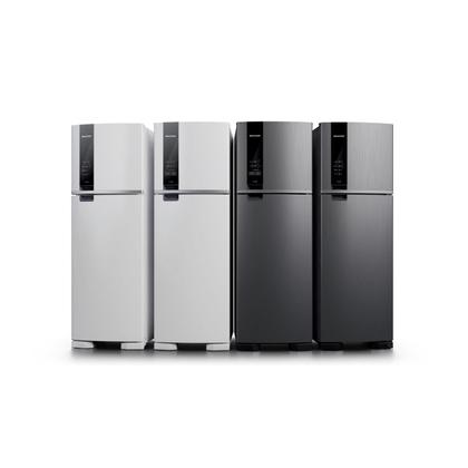 Imagem de Geladeira Brastemp Frost Free Duplex 400 Litros Cor Inox com Freeze Control - BRM54JK